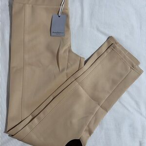 Three Eighty Two Women’s Tan Leggings Suede Inner Thigh Size L NWT